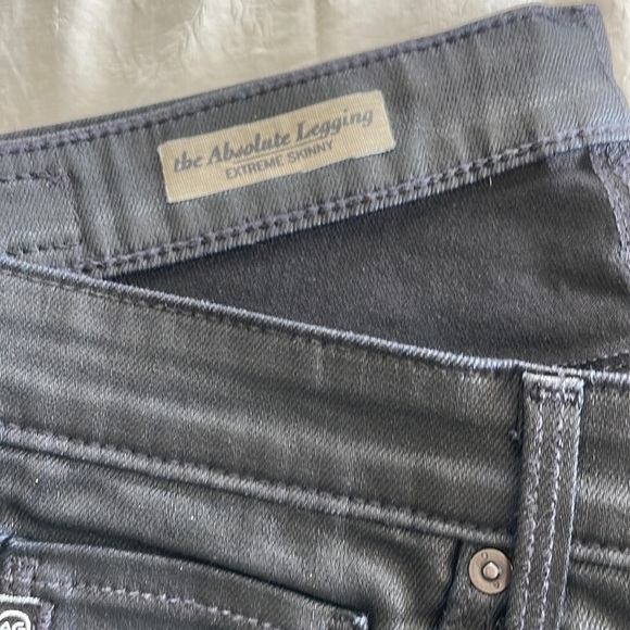 AG the absolute legging waxed black jean size 29 - Picture 2 of 7